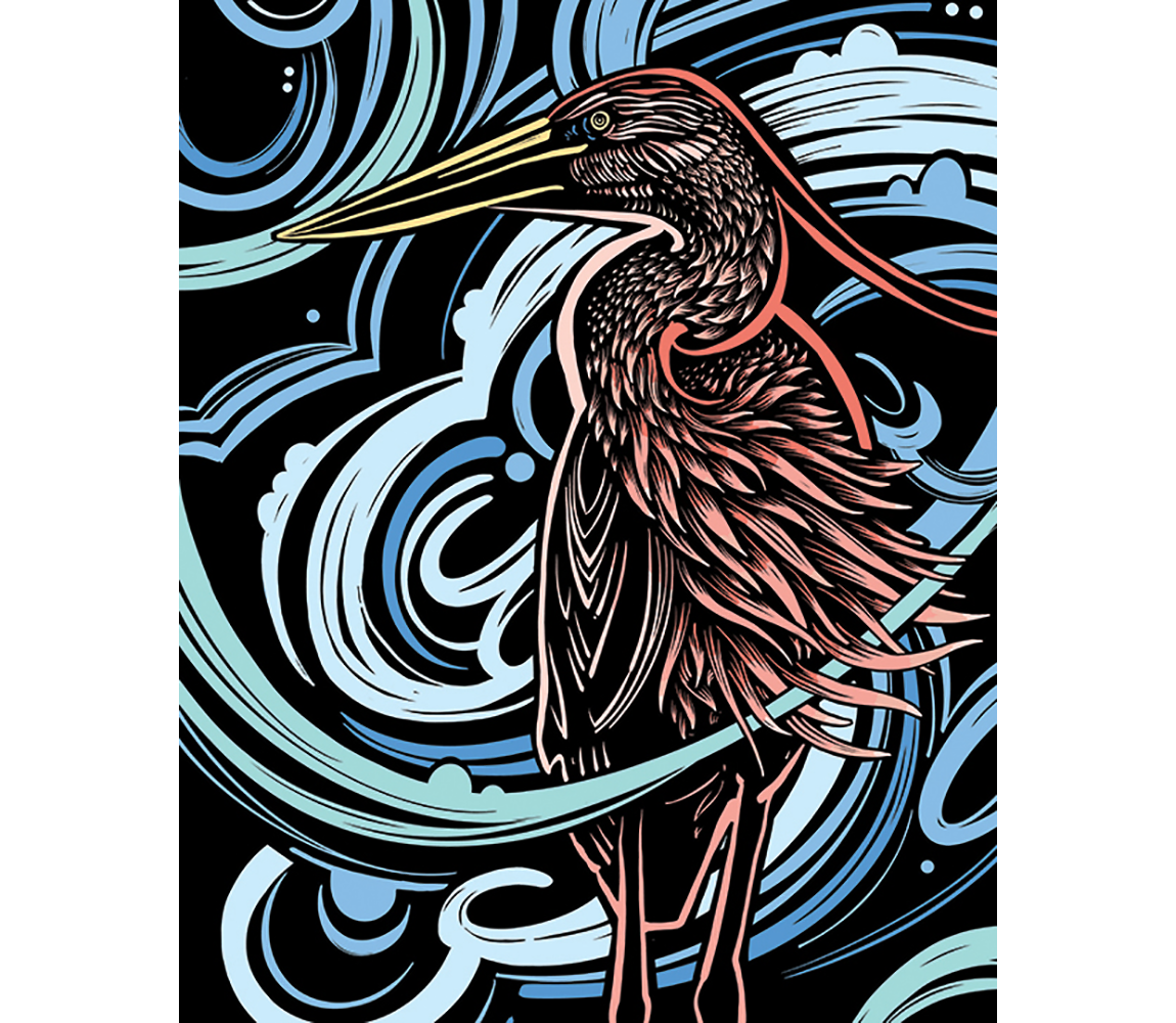 Heron print - Sara Gettys